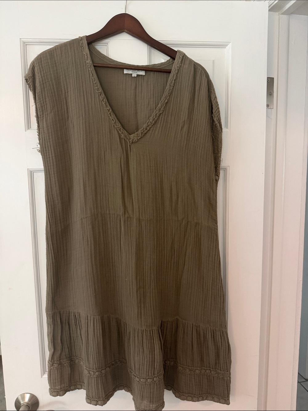 Michael Stars Olive V-Neck Sleeveless Tunic